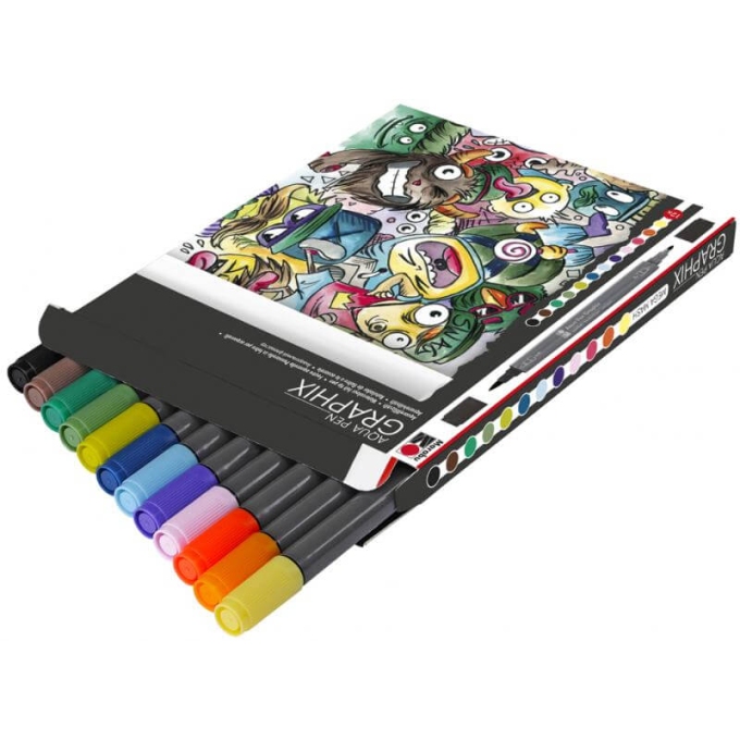 Marabu Graphix Aqua Pen Mega Mash fixy 12 ks
