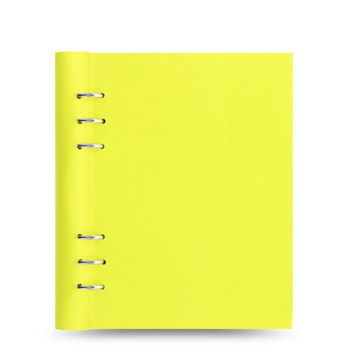 Filofax Clipbook Saffiano Fluoro Yellow A5