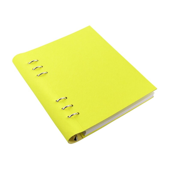 Filofax Clipbook Saffiano Fluoro Yellow A5