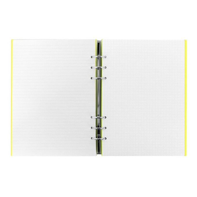 Filofax Clipbook Saffiano Fluoro Yellow A5