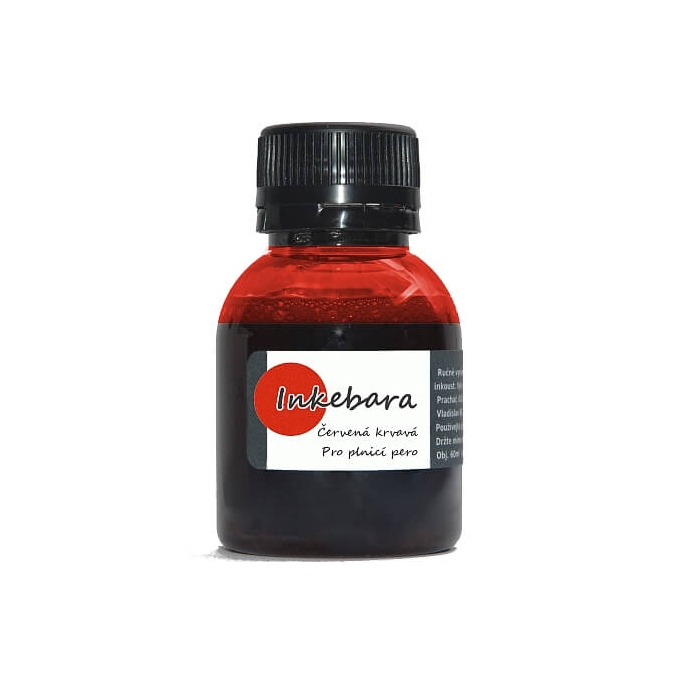 Inkebara Červený krvavý lahvičkový inkoust 60 ml