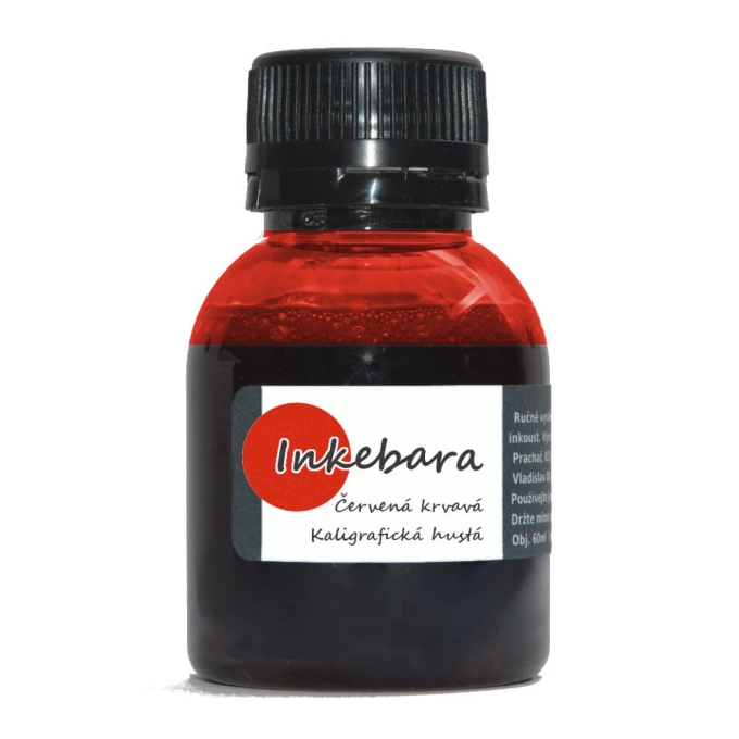 Inkebara Červený krvavý kaligrafický inkoust 60 ml