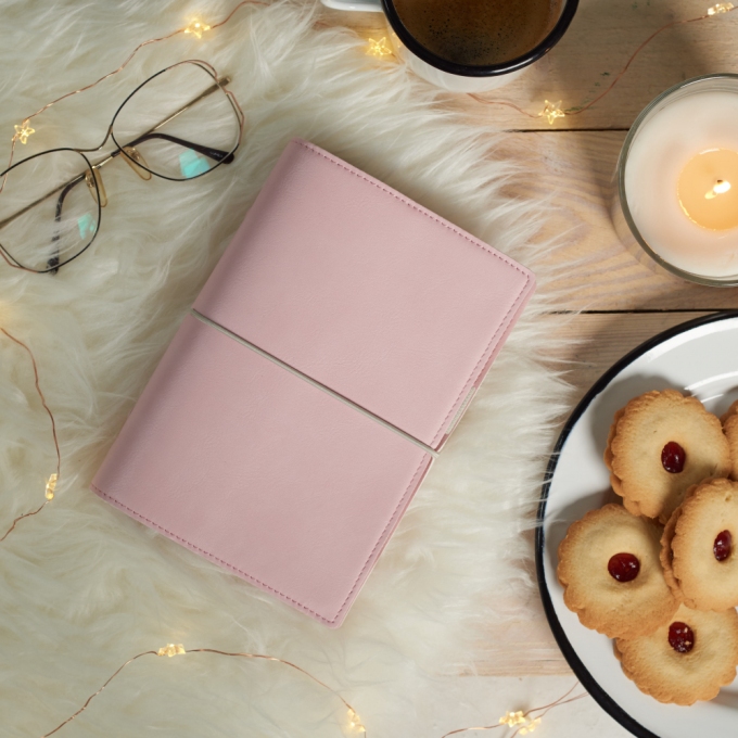 Filofax Domino Soft osobní pastelový růžový diář