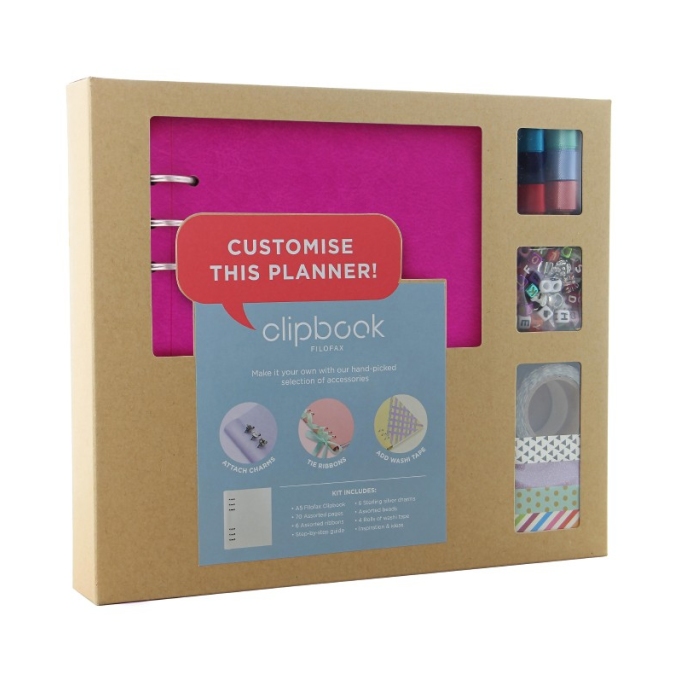 Filofax Clipbook A5 fuchsiový kreativní set