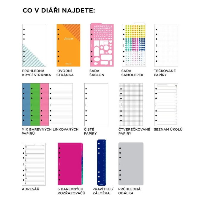 Filofax Pop Berry osobní růžový diář