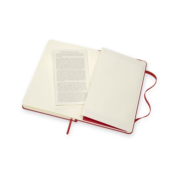 Skicář Moleskine M červený tvrdé desky