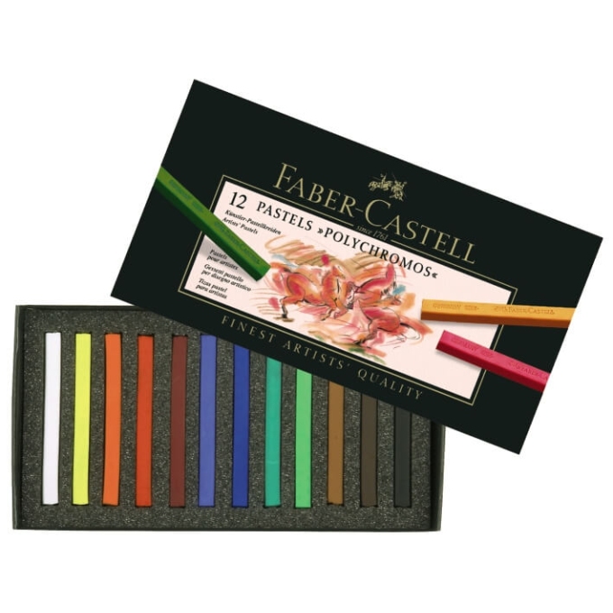 Suché pastely Faber Castell Polychromos 12 ks