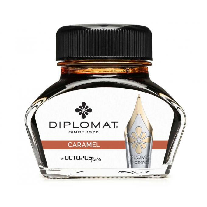 Diplomat Octopus Caramel lahvičkový inkoust hnědý