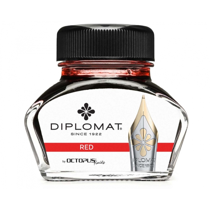 Diplomat Octopus Red lahvičkový inkoust 30 ml