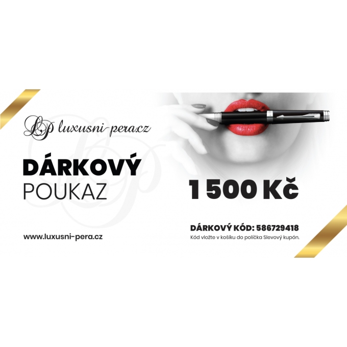 Dárkový poukaz na 1500,- Kč