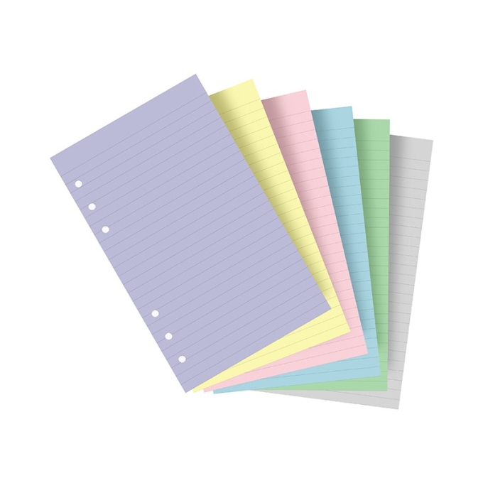 Filofax papír linkovaný Pastel 60 listů - Osobní