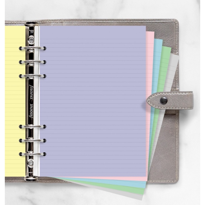 Filofax A5 linkované papíry pastelové, 60 listů