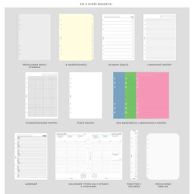 Filofax Domino Soft A5 Pink diář