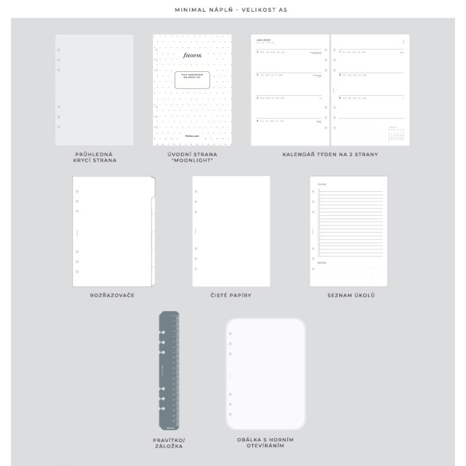 Filofax Moonlight A5 bílý diář