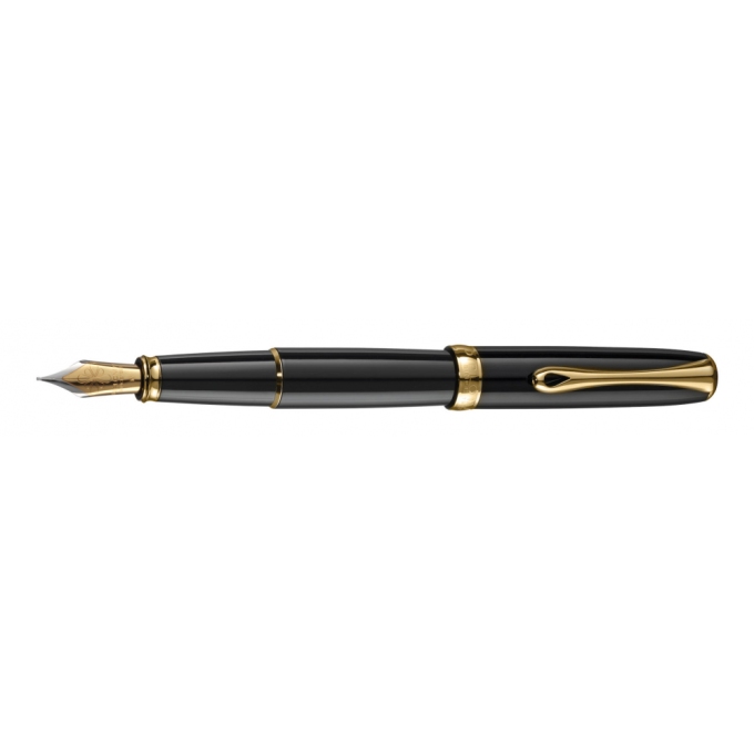 Diplomat Excellence A2 Black Lacquer Gold plnicí pero