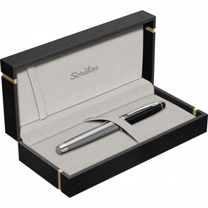 Scrikss Noble Black Chrome Spiral CT plnicí pero