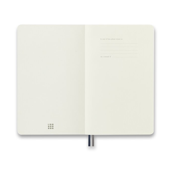 Zápisník Moleskine L čistý modrý měkké desky