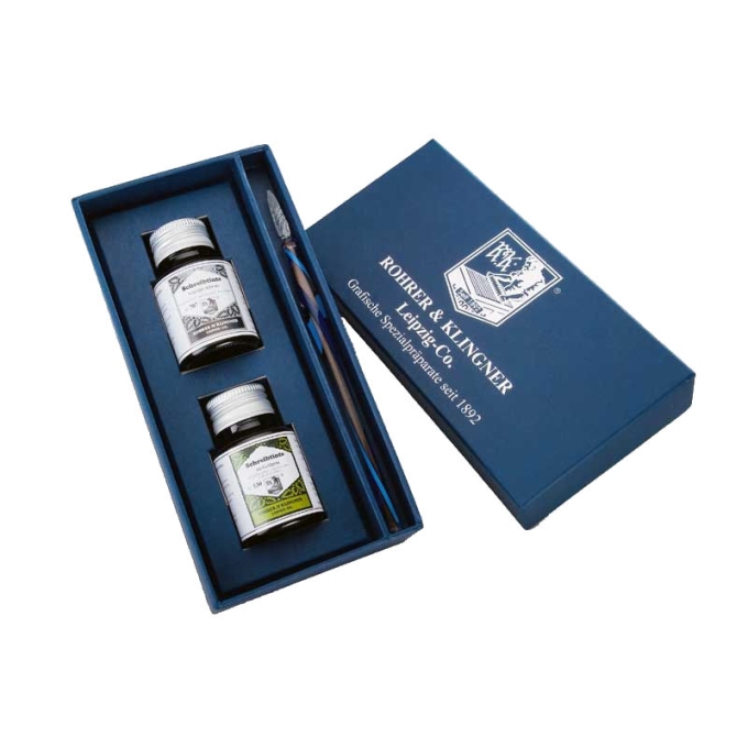 Rohrer & Klingner sada kaligrafického pera a 2 inkoustů