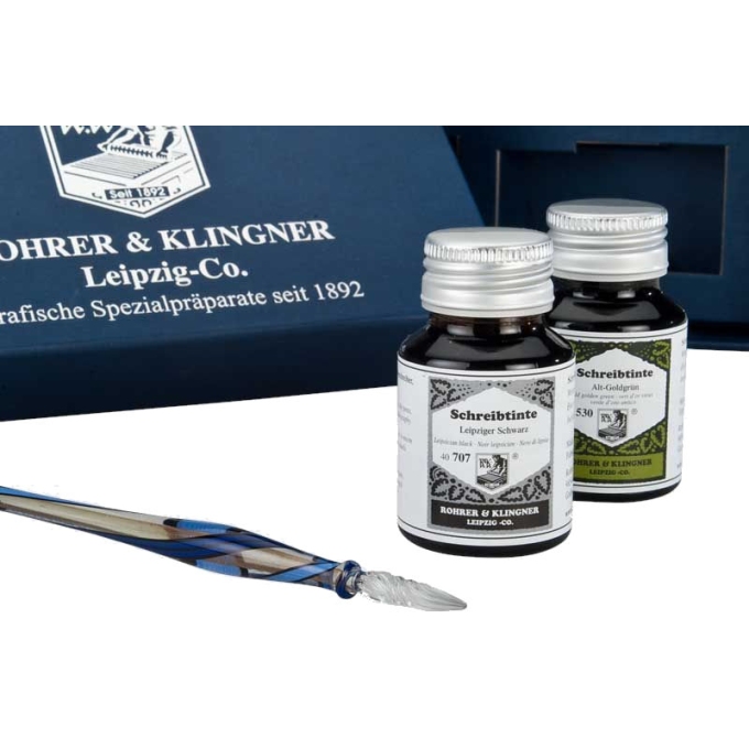 Rohrer & Klingner sada kaligrafického pera a 2 inkoustů