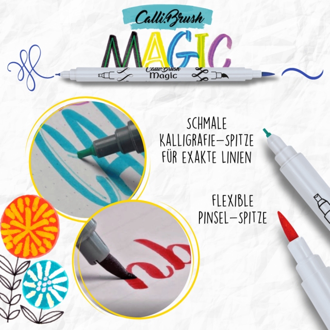 Online Calli.Brush Magic kaligrafické fixy 9 ks