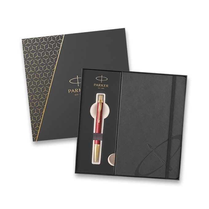 Parker Royal I.M. Premium Red GT dárková sada se zápisníkem