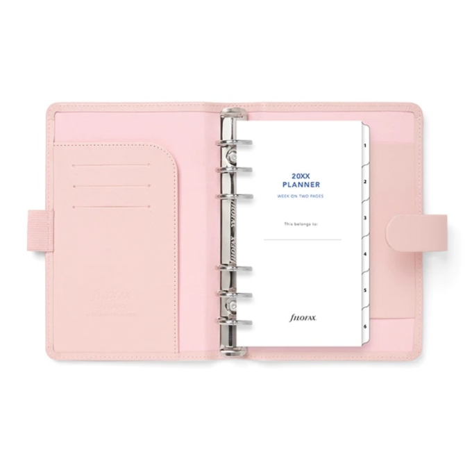 Filofax Saffiano Osobní růžový diář
