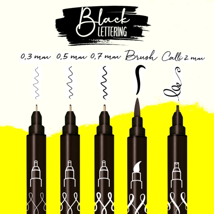 Online Manga and Black Lettering Bullet Journal dárková sada