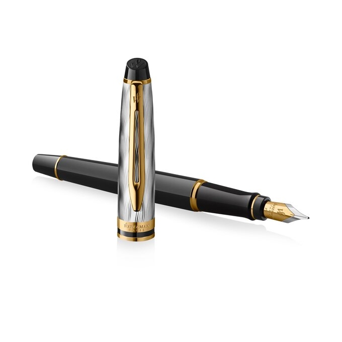 Waterman Expert Reflections of Paris SE DLX Black GT plnicí pero