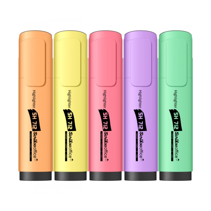 Scrikss SH712 Pastel zvýrazňovače sada 5 ks
