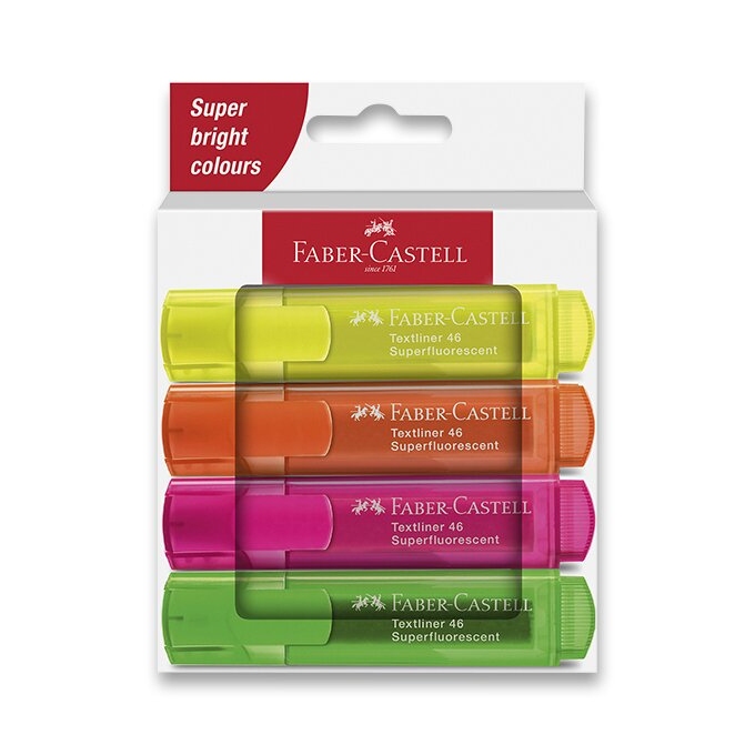 Faber Castell Textliner 46 Neon sada 4 ks
