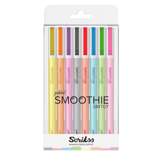 Scrikss Smoothie gelová kuličková pera sada 8 ks