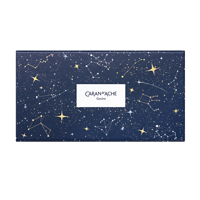 Caran dAche Cosmic Blue metalická sada pastelů a pastelek