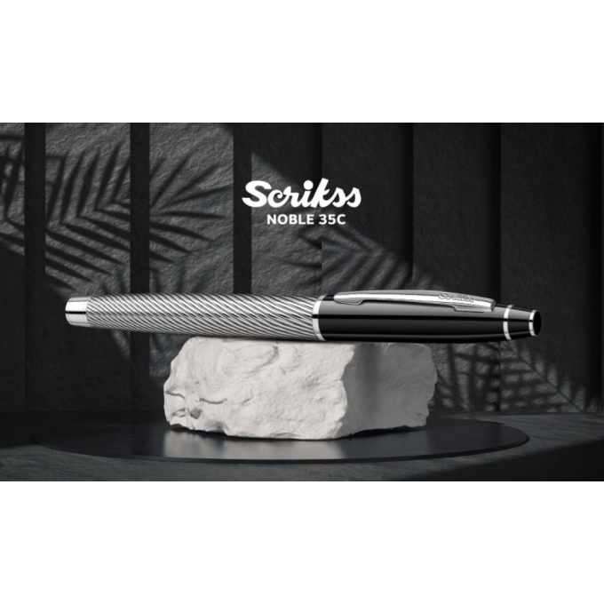 Scrikss Noble Black Chrome Spiral CT keramické pero