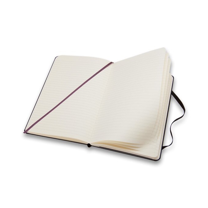 Zápisník Moleskine A5 linkovaný černý tvrdé desky