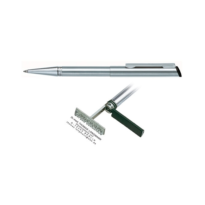 Heri Diagonal Stainless Steel kuličkové pero s razítkem