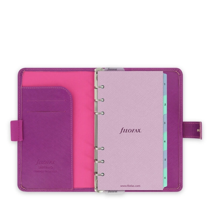 Filofax Saffiano Compact malinový diář