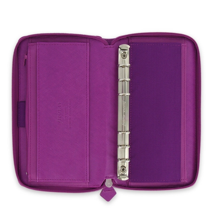 Filofax Saffiano ZIP Compact malinový diář