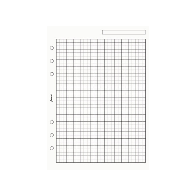Filofax A5 čtverečkovaný papír, 25 listů