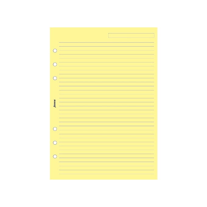 Filofax A5 linkovaný papír, žlutý, 25 listů