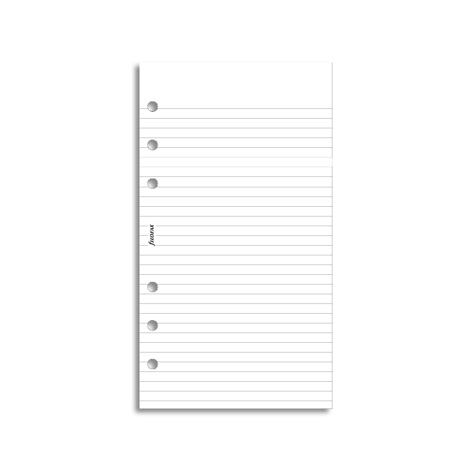 Filofax poznámkový blok linkovaný, bílý - Osobní