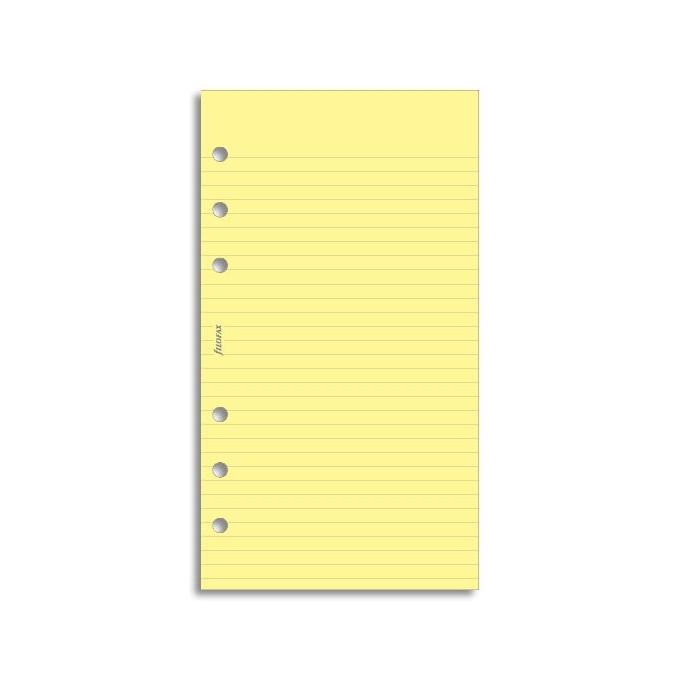 Filofax poznámkový blok linkovaný, žlutý - Osobní