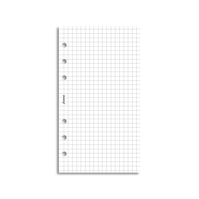 Filofax čtverečkovaný papír, bílý, 20 listů - Osobní