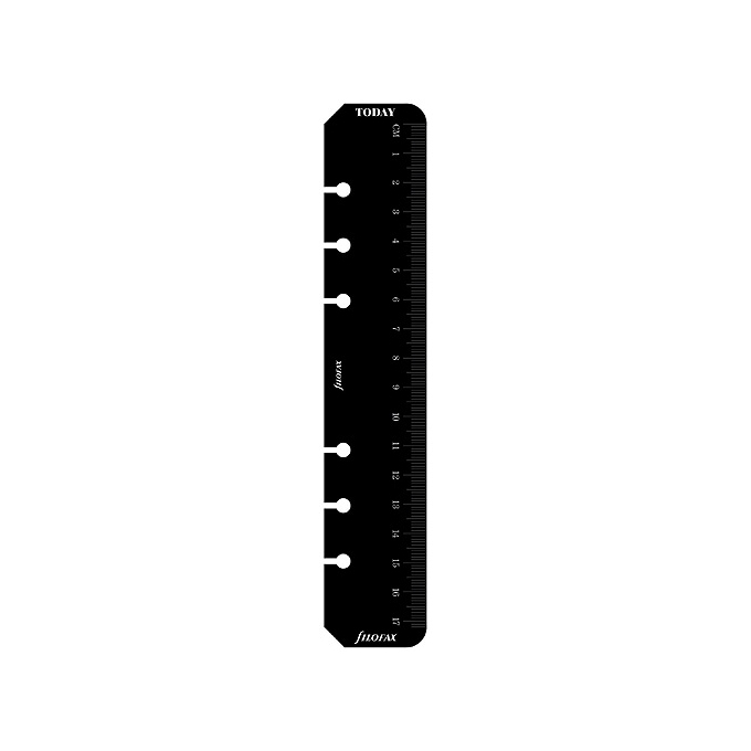 Filofax pravítko / záložka černá - Osobní