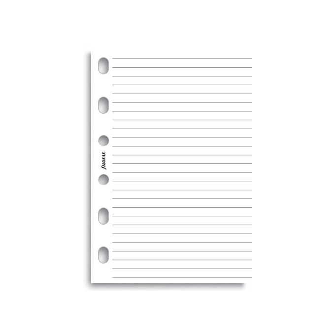 Filofax poznámkový blok linkovaný, bílý, 40 listů - kapesní