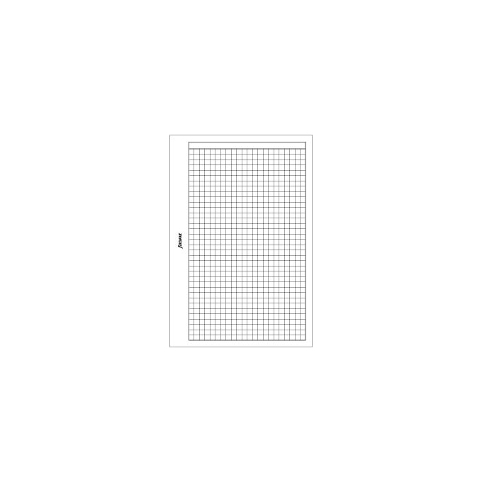 Filofax papír čtverečkovaný bílý, 20 listů - kapesní