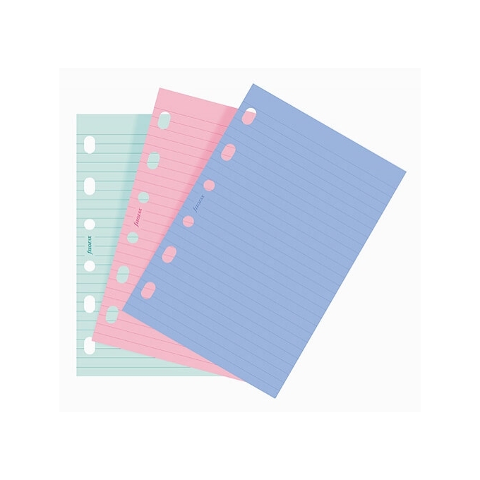 Filofax papír linkovaný, fashion barvy, 30 listů - kapesní