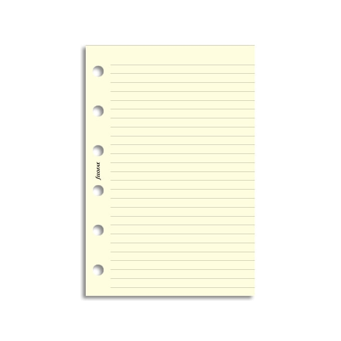 Filofax papír linkovaný krémový, 20 listů - kapesní