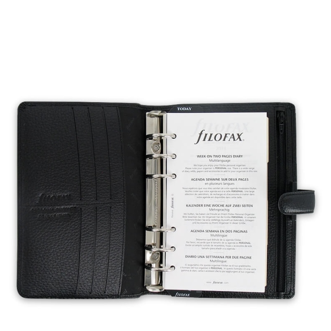 Filofax Finsbury osobní černý diář