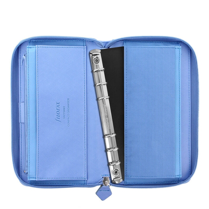 Filofax Saffiano ZIP Compact modrý diář