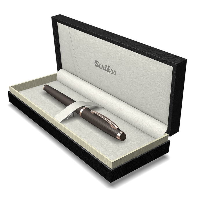Scrikss Oscar Brown Pink Gold plnicí pero